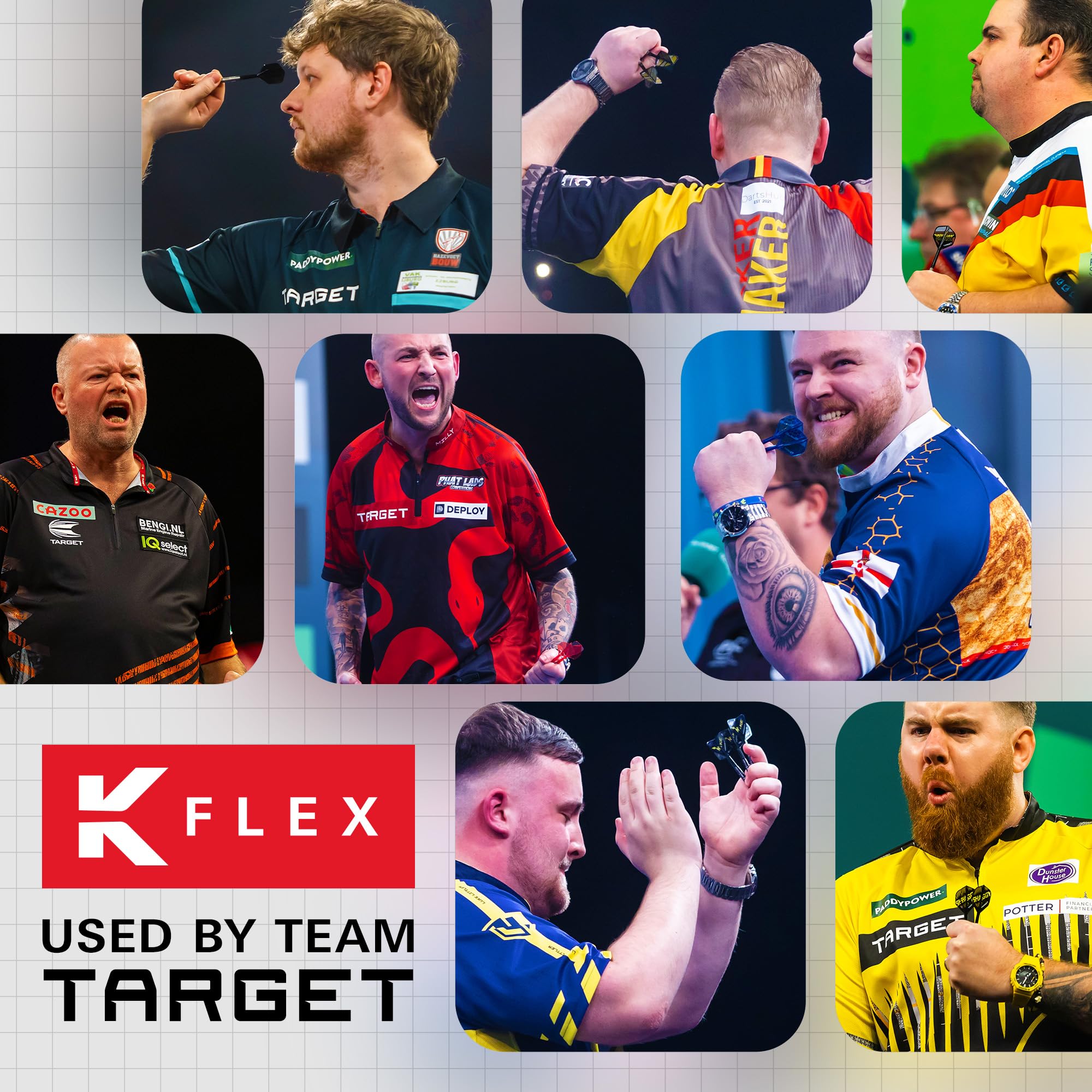 Target Darts K-Flex Integrated Dart Flights and Shafts, Short Stem