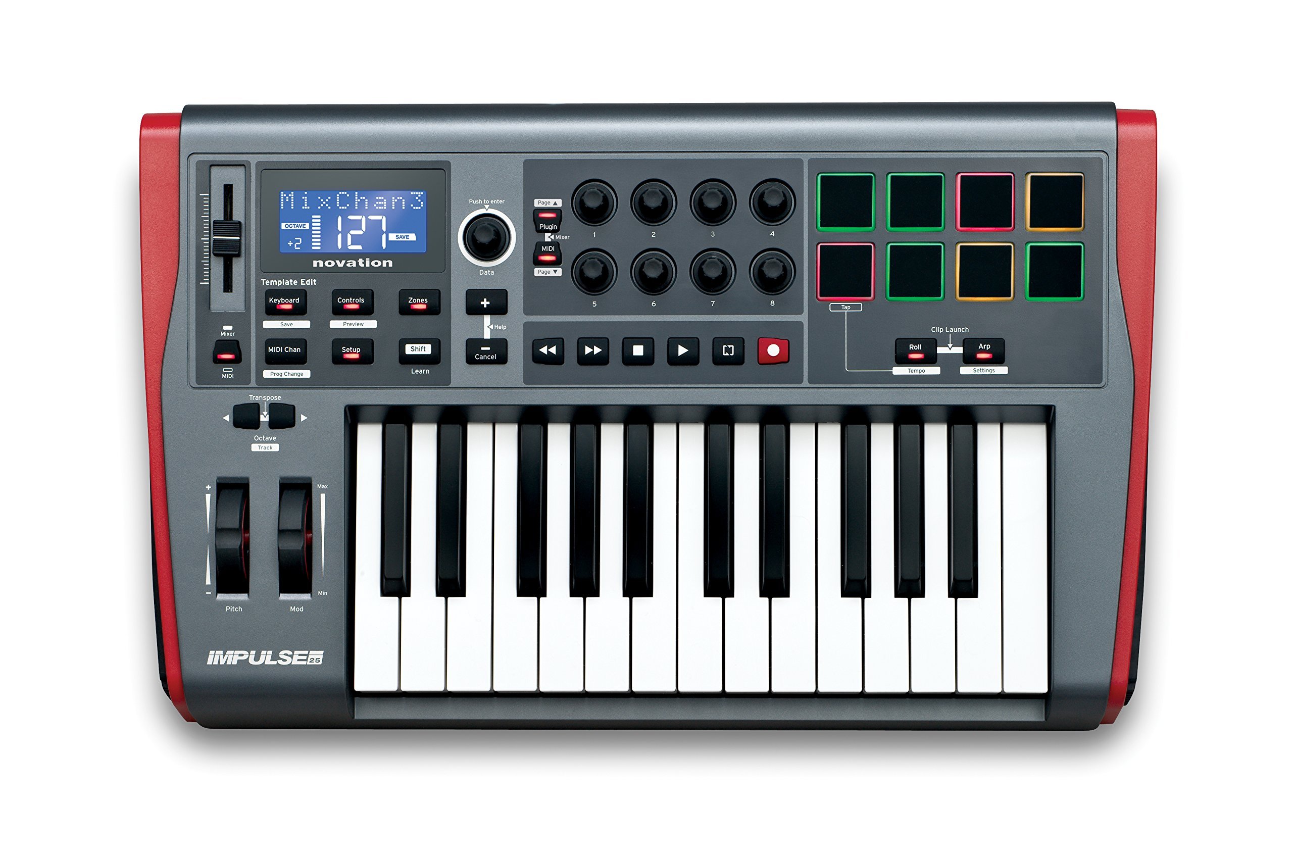 Novation IMPULSE 25 Teclado controlador USB/MIDI : Amazon.com.br