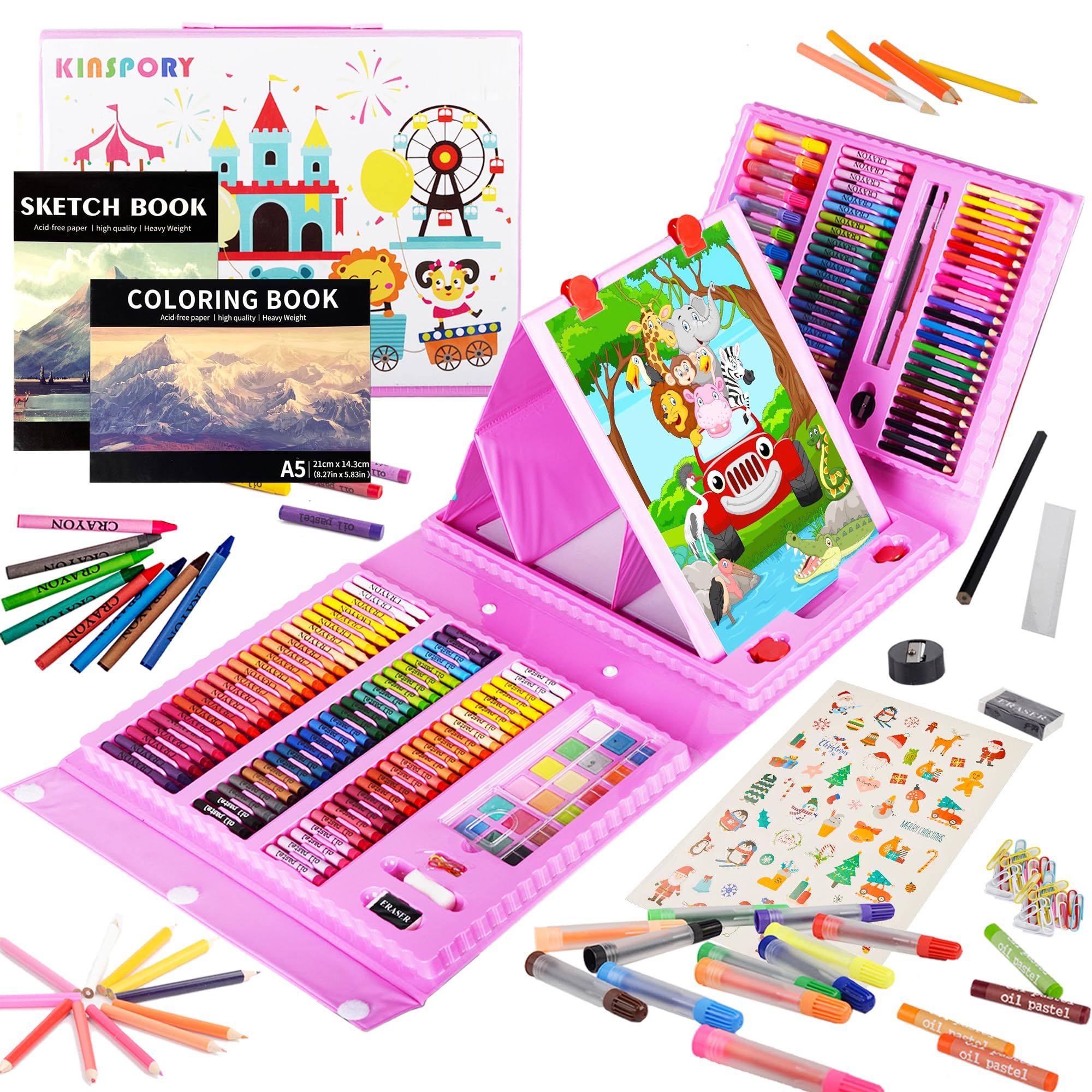 Amazon.co.jp: KINSPORY 290点 お絵描きセット 子供用 アートセット