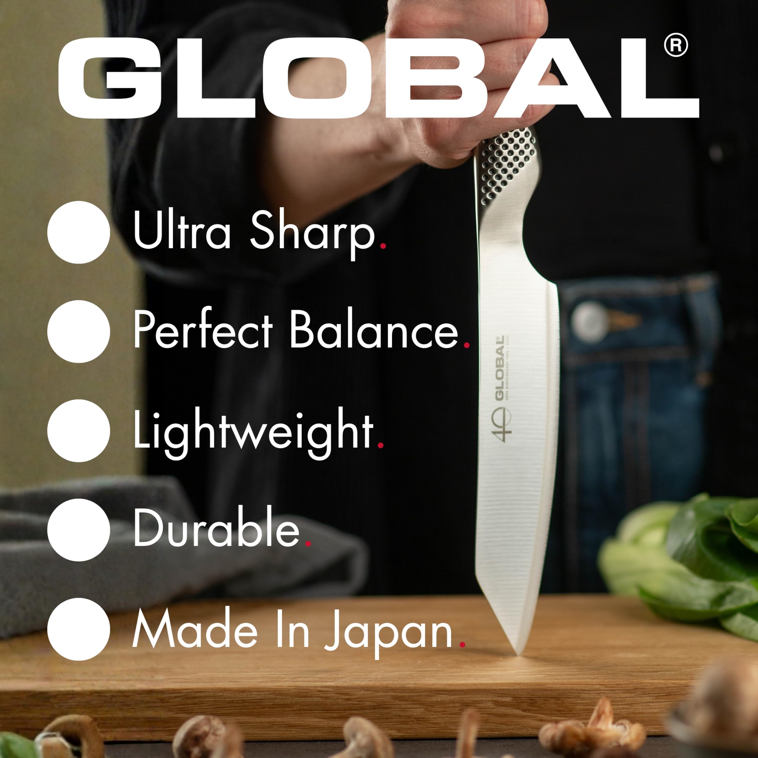 Global GS-102 Mini Herb Chopping Knife 8cm Blade, Small Japanese