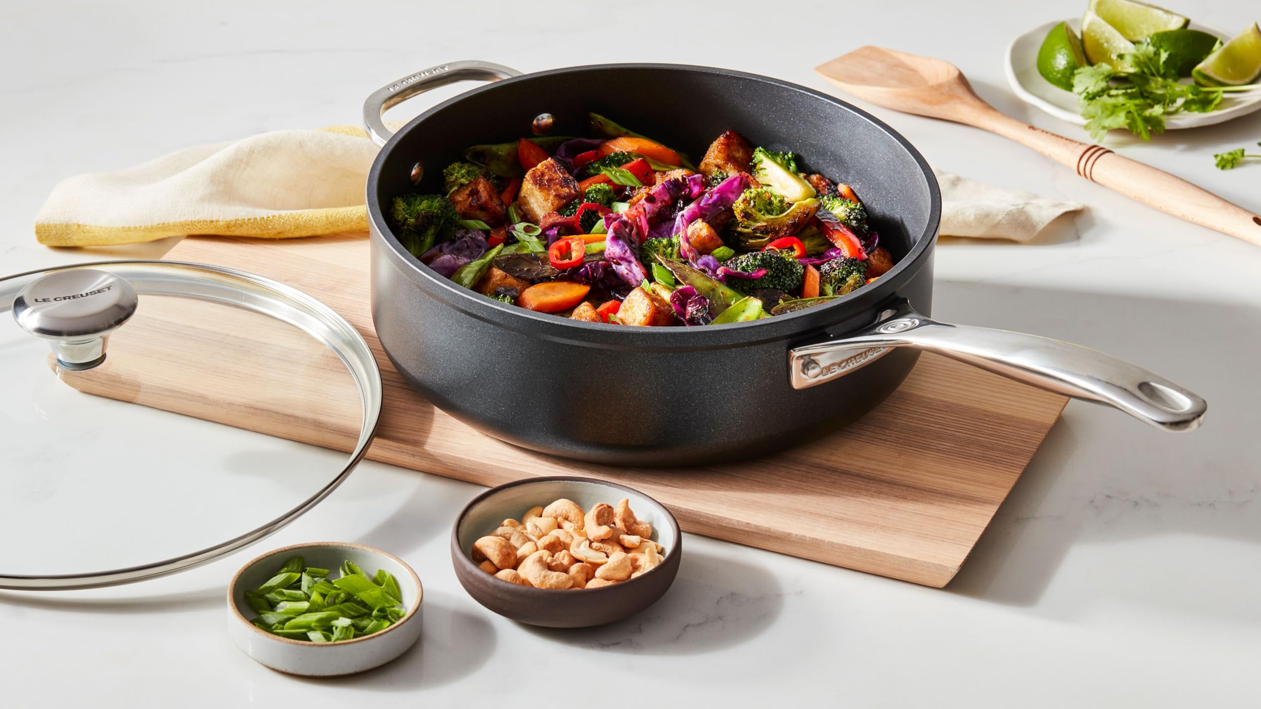 Amazon.co.jp: Le Creuset 強力ノンスティックプロソテーパン ガラス蓋