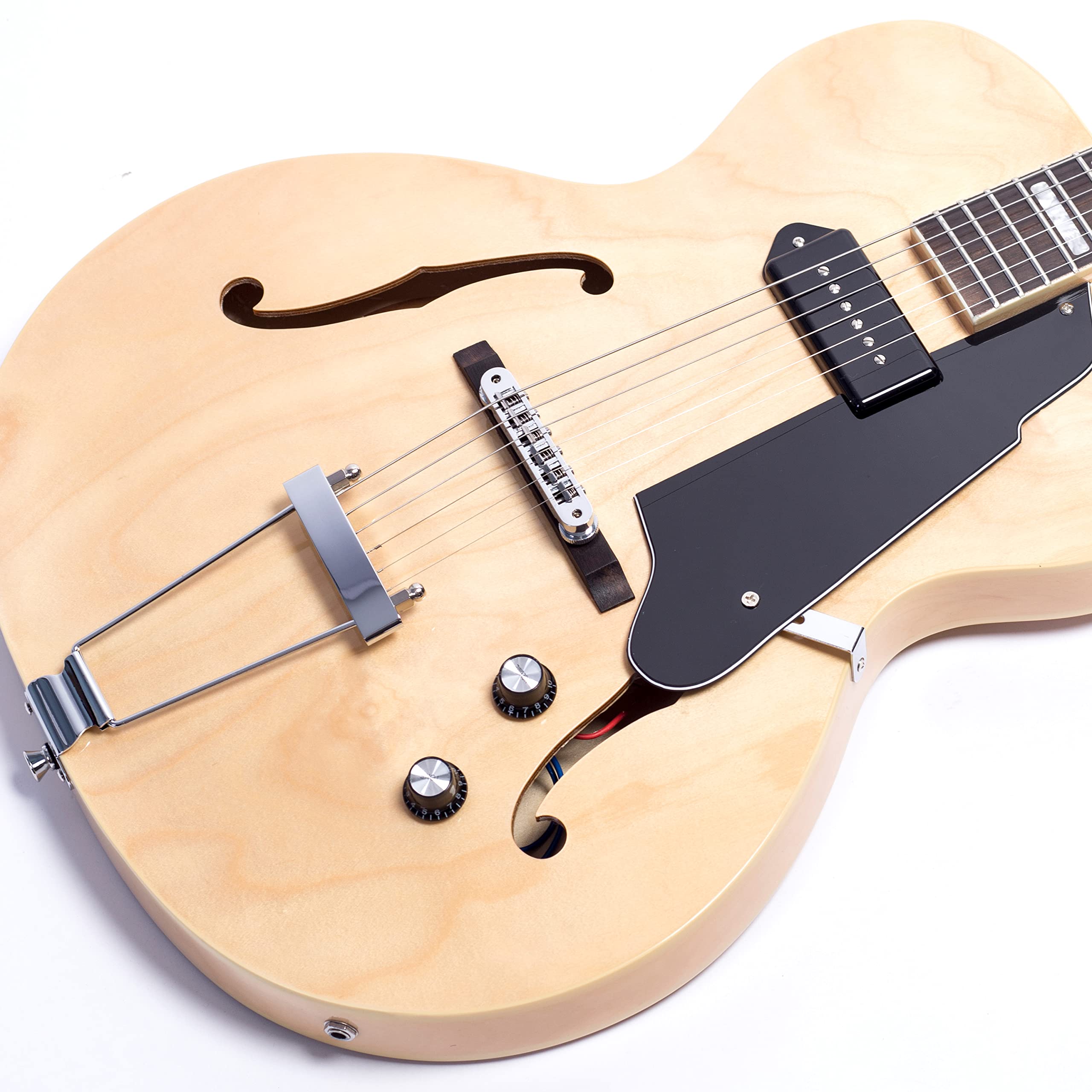Amazon | GROTE Jazz Electric Guitar Semi-Hollow Body Chrome