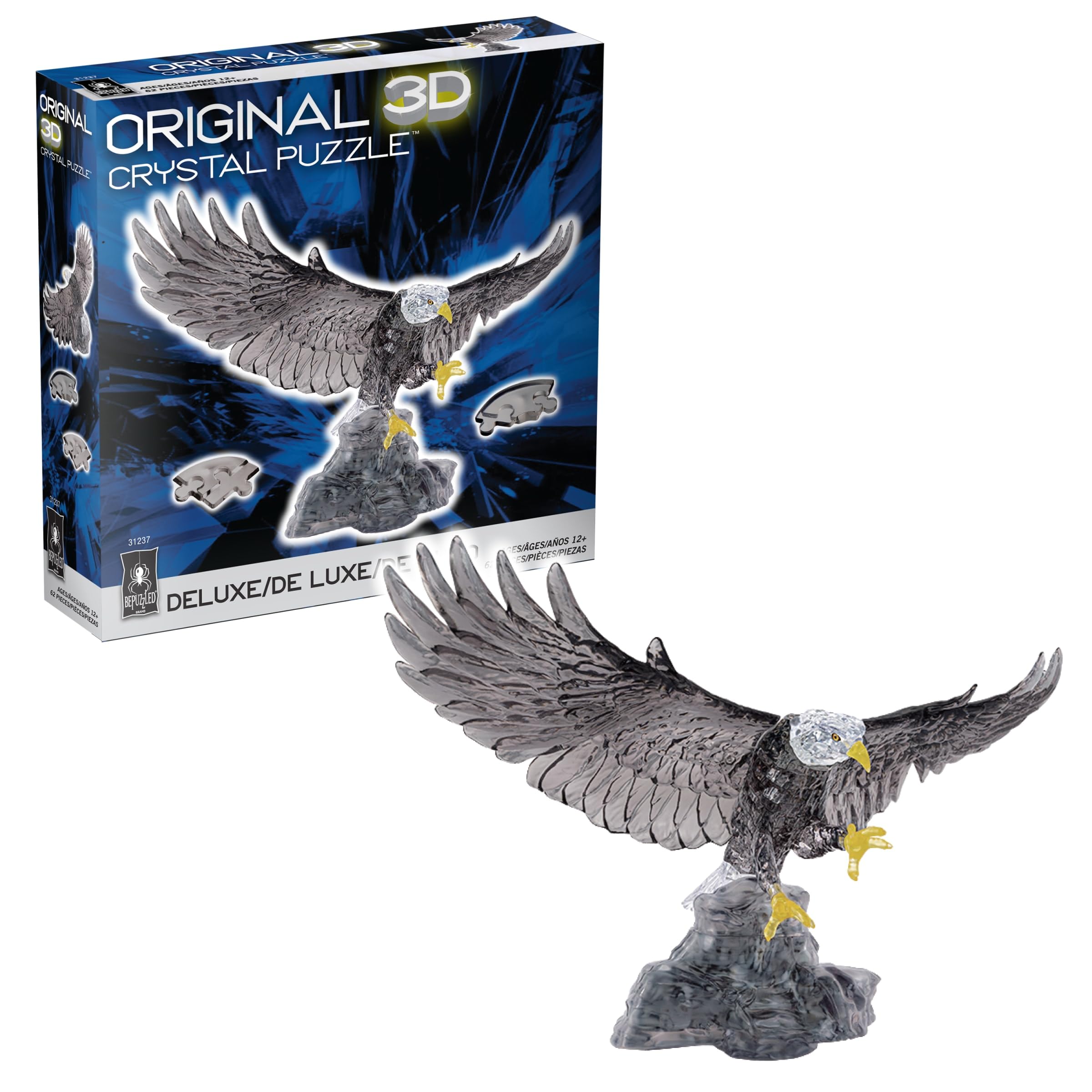Amazon | BePuzzled、イーグルデラックスオリジナル3Dクリスタルパズル