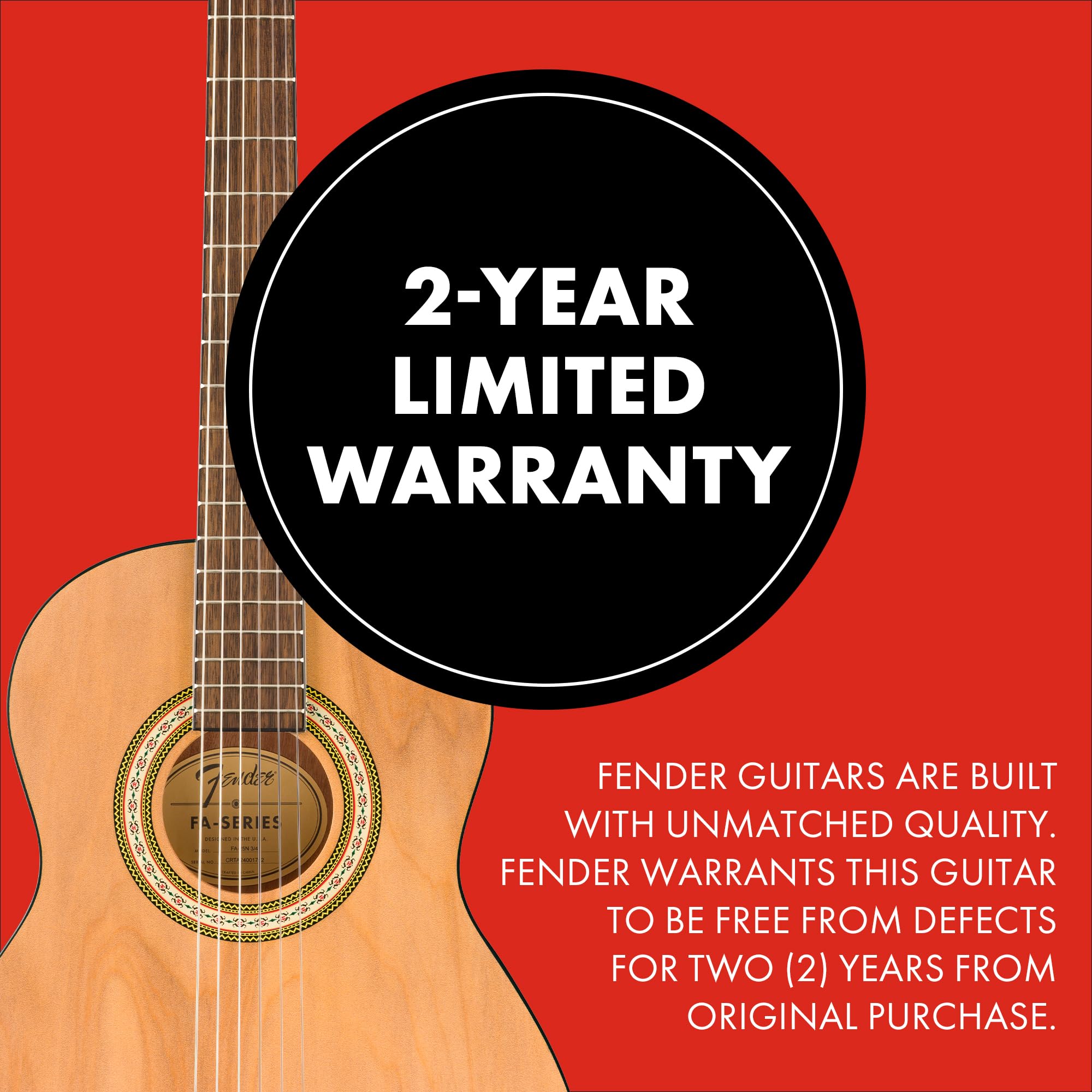 Amazon.com: Fender FA-25N 3/4 Size Nylon String Acoustic Guitar