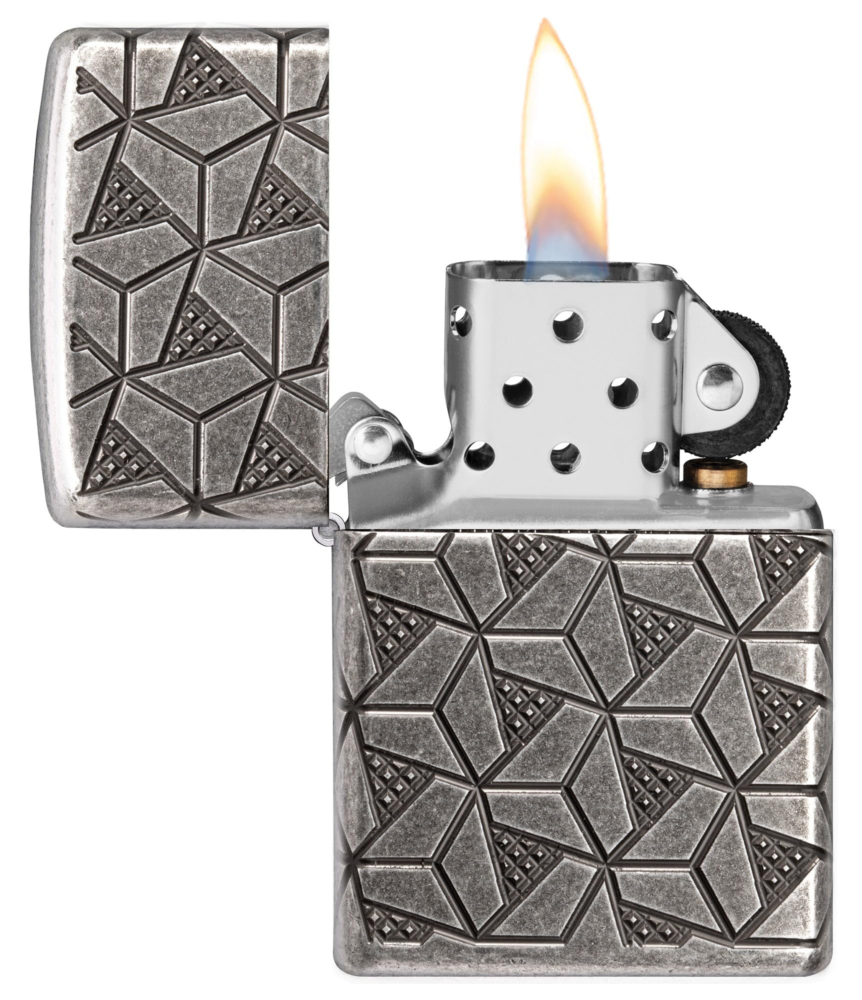 Amazon.com: Zippo Lighter: Armor MultiCut Geometric Deep Carve