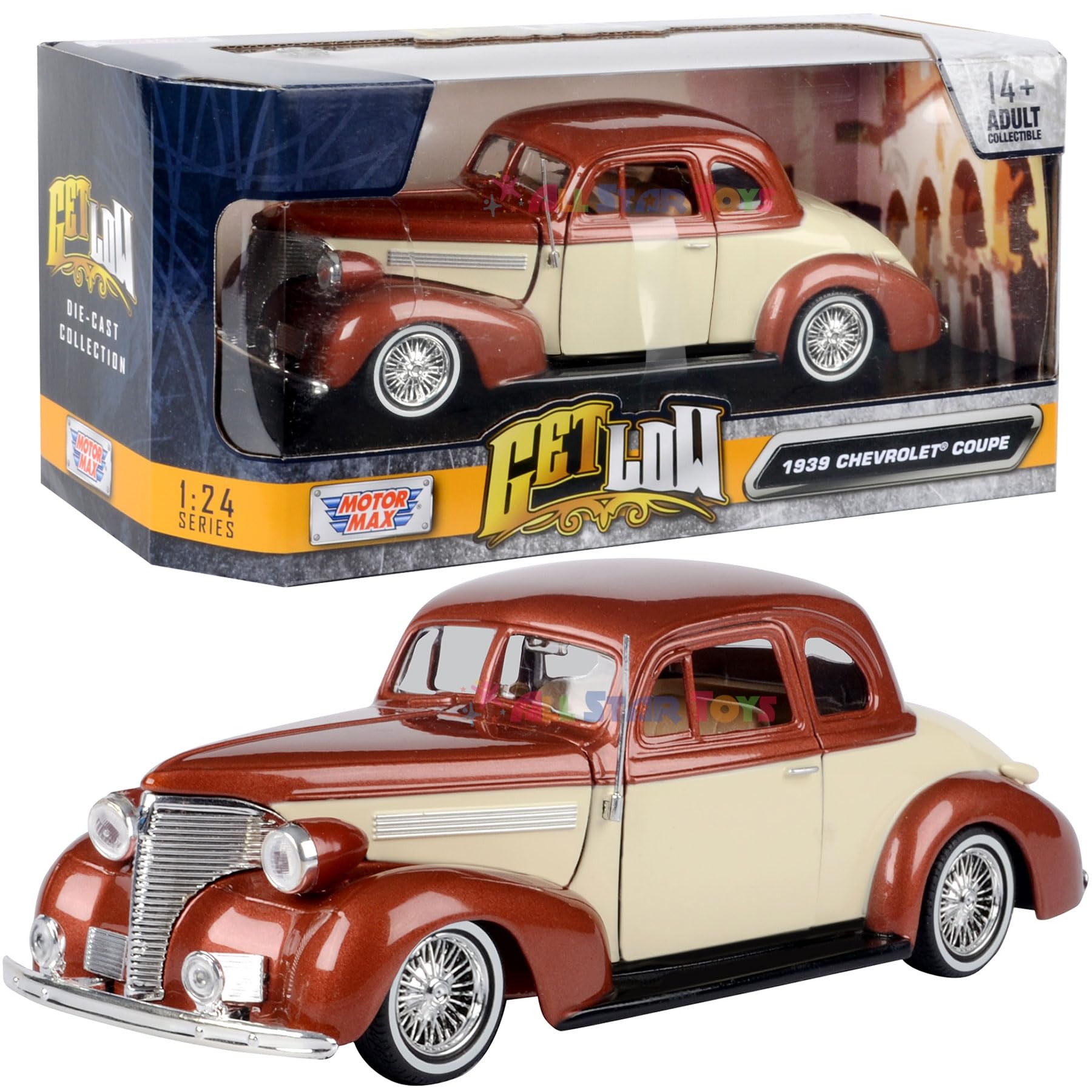 Amazon.com: Motormax 1939 Chevrolet Coupe Lowrider 1:24 Diecast