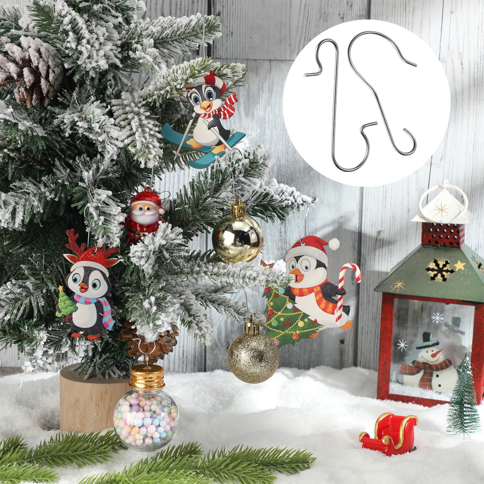 Amazon.co.jp: 200個 クリスマスオーナメントフック クリスマスツリー