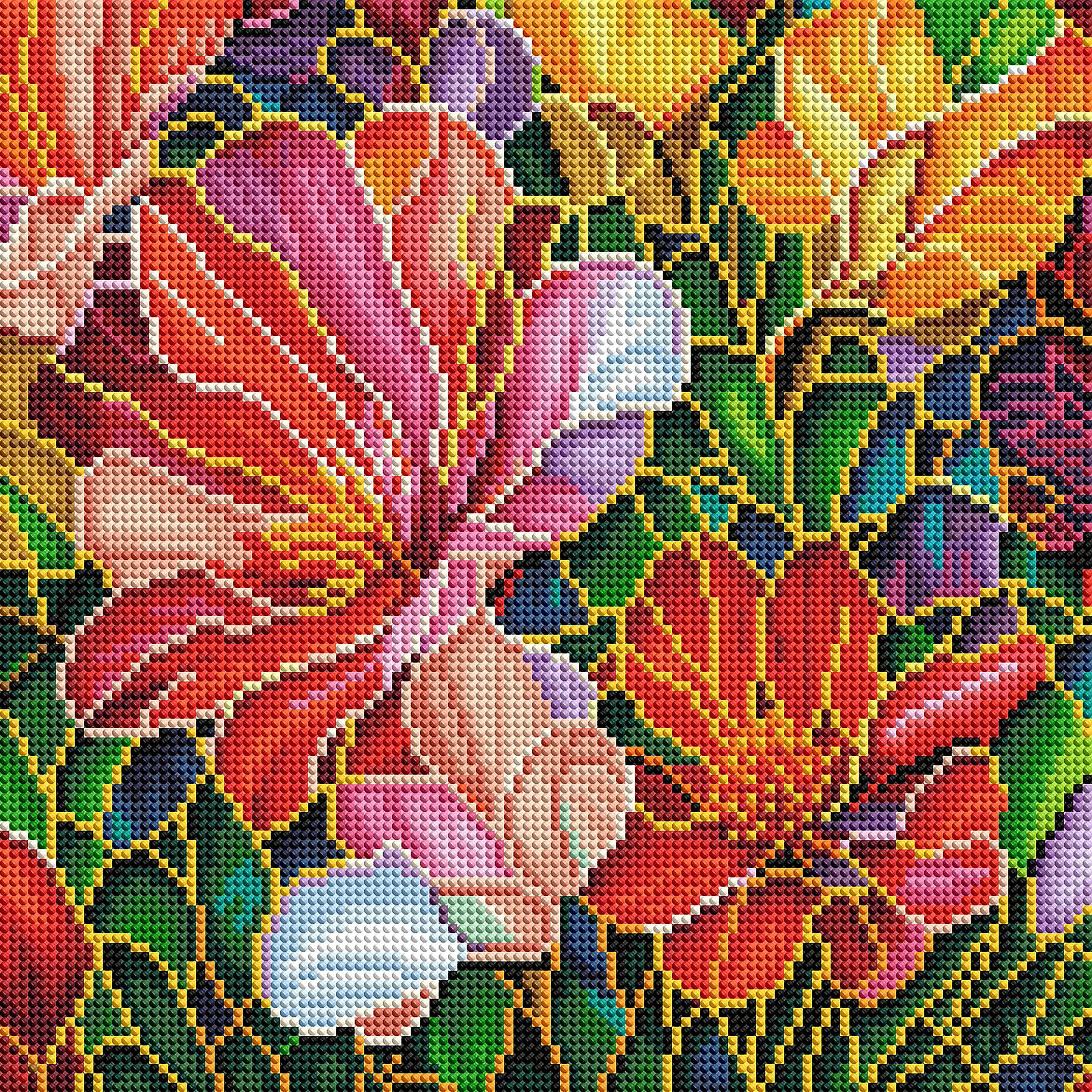 DIAMOND ART CLUB Stained Glass Flower Diamond Painting Kit, Floral