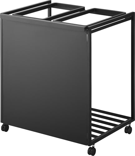 山崎実業 tower 目隠し分別ダストワゴン 45L 2分別 (ゴミ箱(ごみ箱
