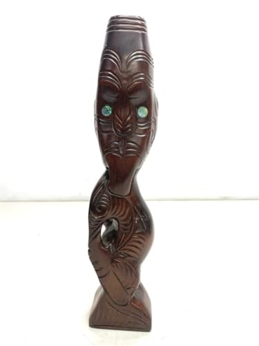 ド迫力 木彫り人形 マオリ族 ニュージーランド Tiki 彫刻 ヴィンテージ