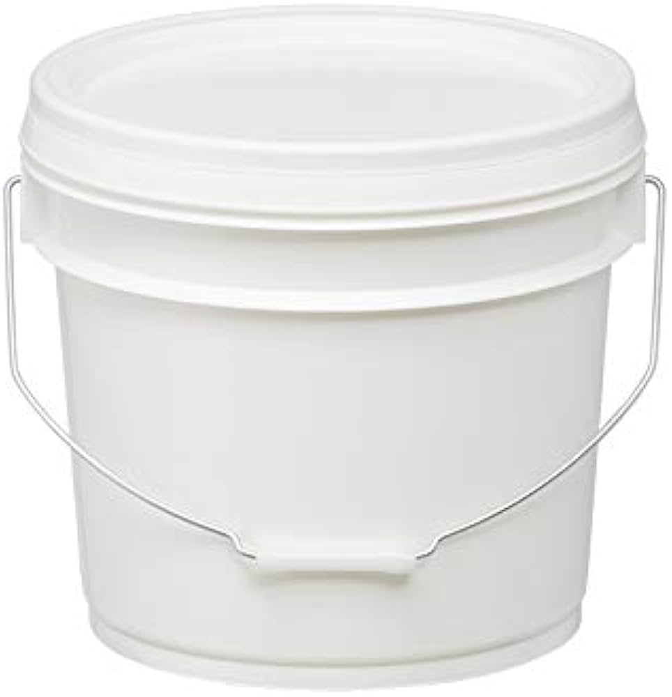 Amazon | 前田製作所 プラスチックペール 14L 白 蓋セット 注ぎ口