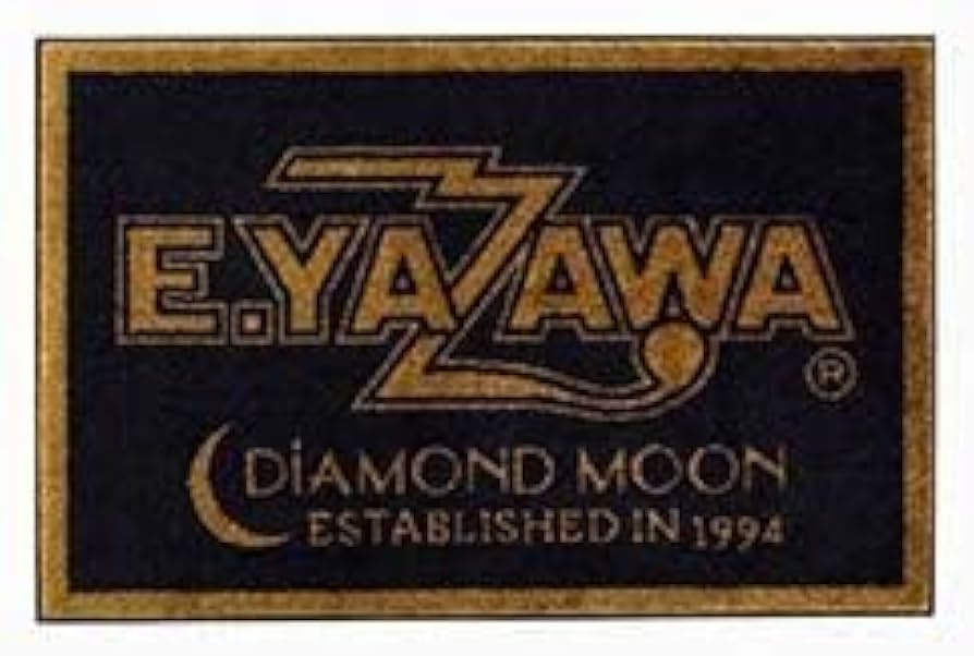 Amazon | 矢沢永吉《》DIAMOND MOON 玄関マット（ロゴプレート）BLACK