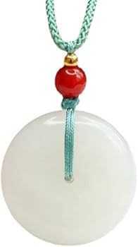 Amazon.com: 和田玉白玉吊坠平安扣玉石玉器珠宝饰品: Industrial