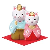 Amazon.co.jp: 薬師窯 桃の節句 ひな人形 彩絵 花錦 雛(香色) : おもちゃ