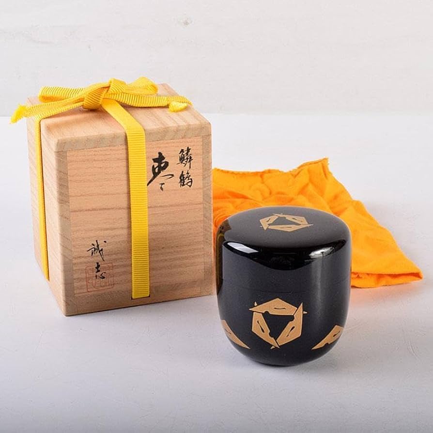 Amazon.co.jp: 茶道具 輪島塗 喜三誠志作 鱗鶴蒔絵 棗 共箱 V 6914