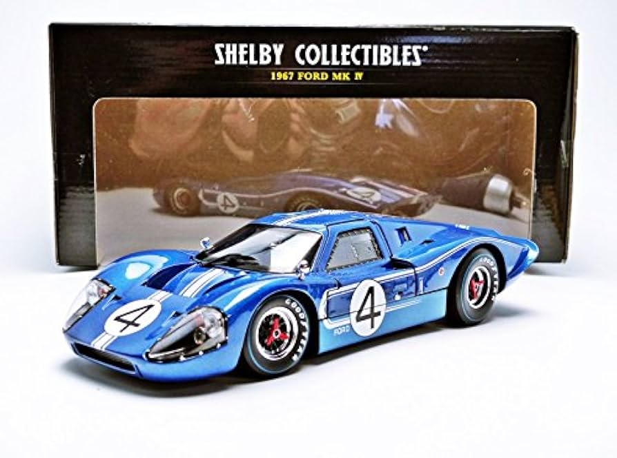 Amazon | 1967 Ford GT MK IV 4 Blue LeMans 24 Hours 1/18 by Shelby