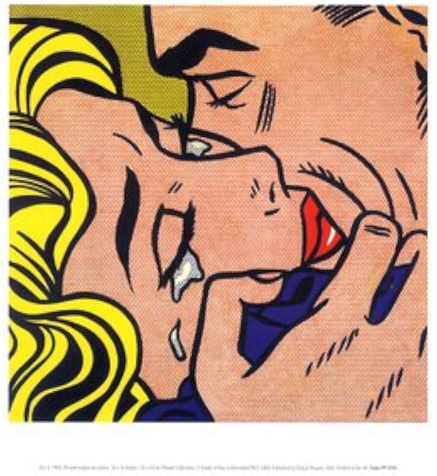 Amazon.com: Kiss V, 1964 Art Print Fine Art Poster Print by Roy