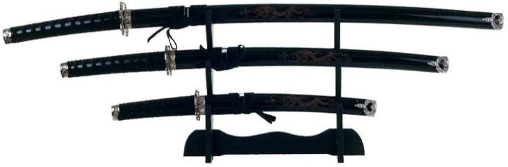 Amazon.com: Master Cutlery 3 Piece Dragon Samurai Sword Set with