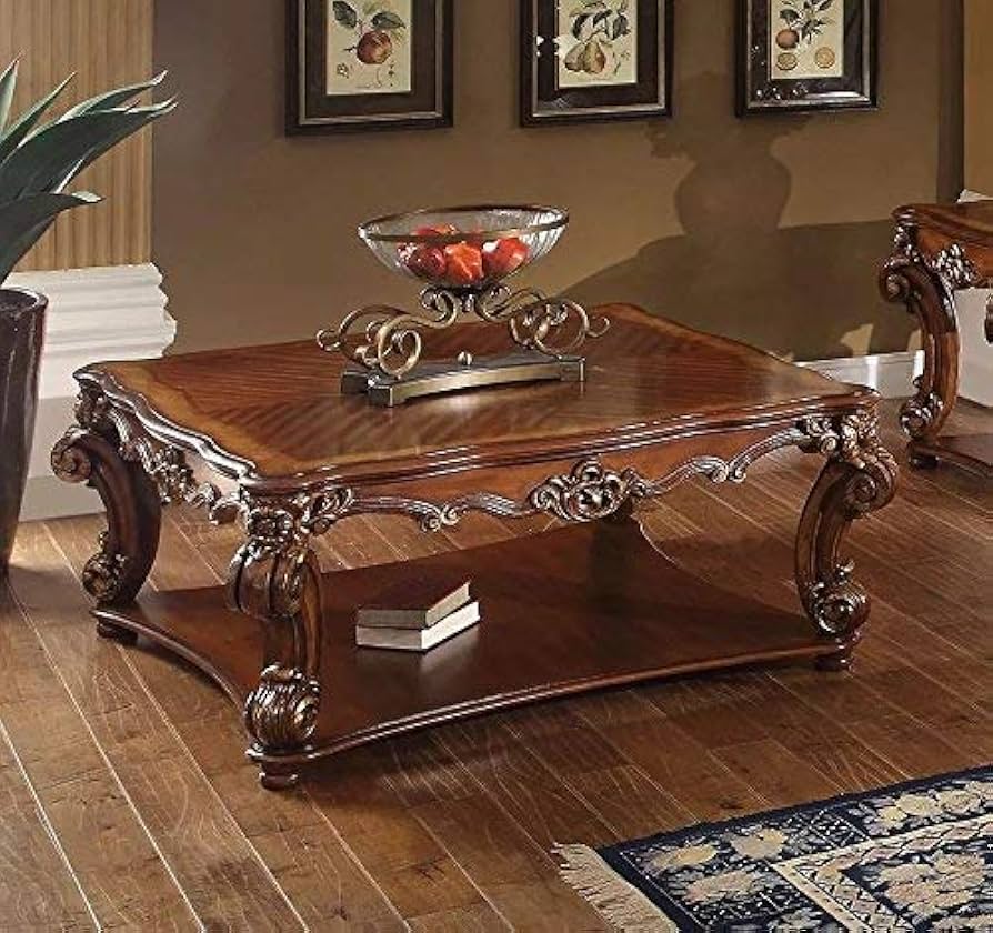 Amazon.com: ACME Vendome Cherry Coffee Table : Home & Kitchen