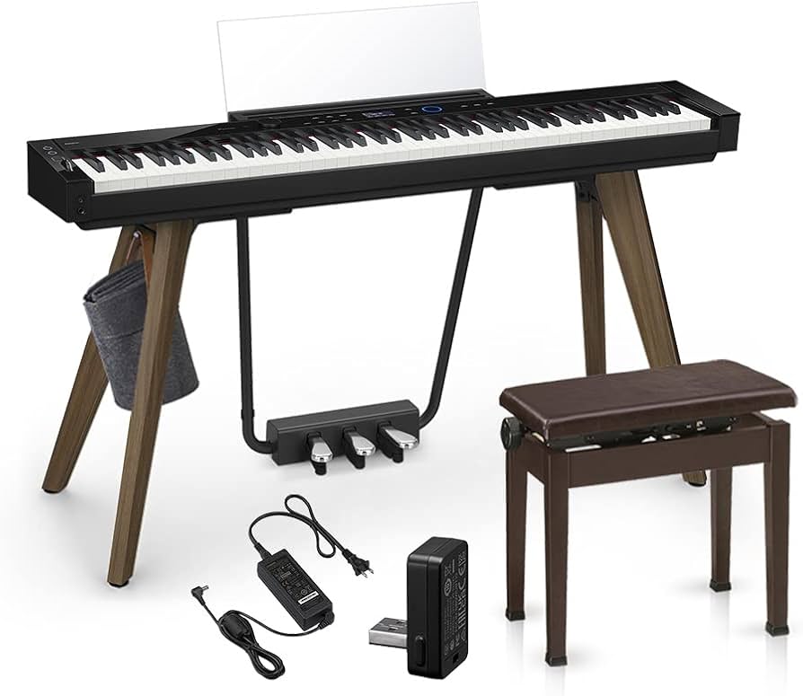 Amazon | CASIO PX-S7000 BK ブラック 電子ピアノ 88鍵盤 高低自在椅子