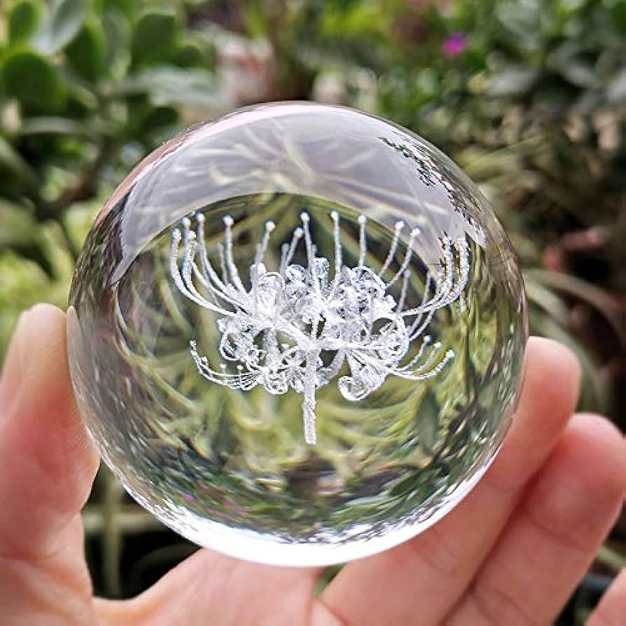 Amazon.co.jp: 占い水晶玉を見つめる クリスタル3Dボールエク