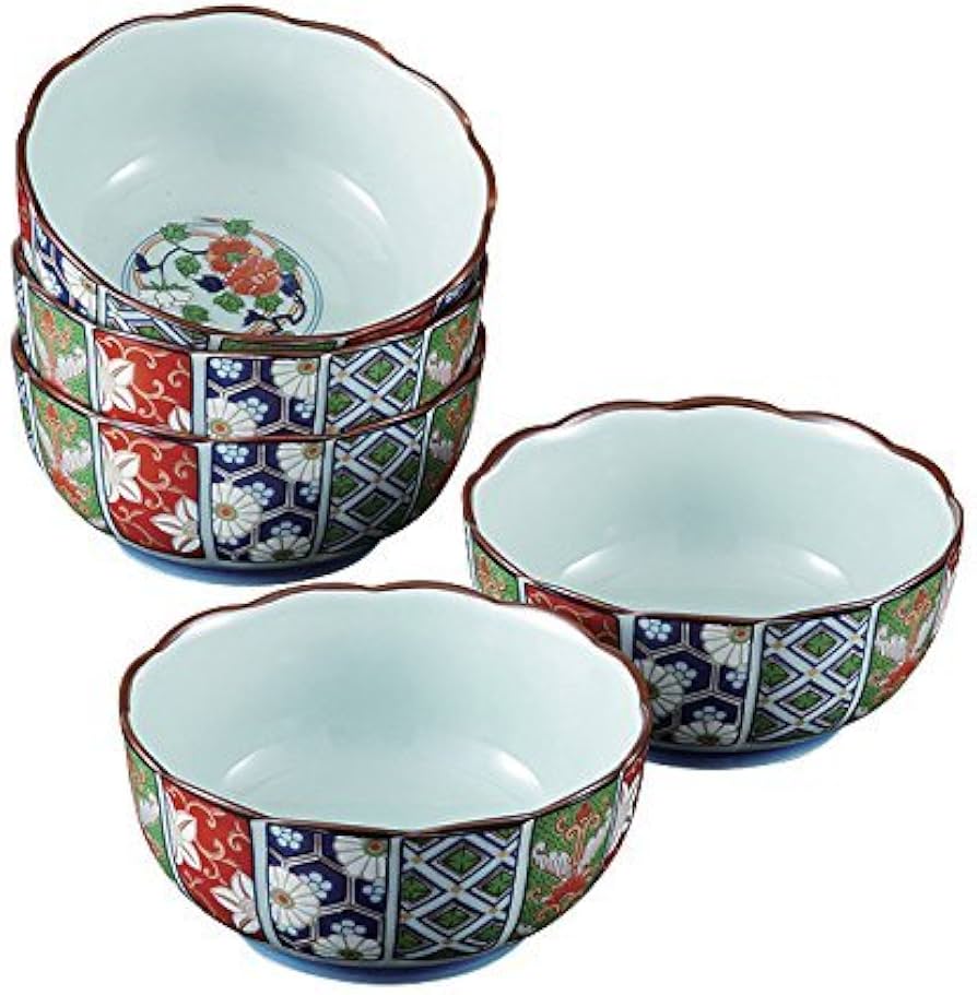 Amazon.co.jp: 小鉢 和食器 ： 古伊万里菊割 小鉢 セット : ホーム