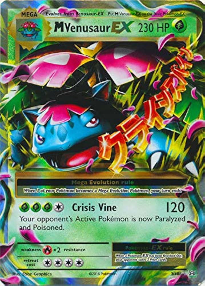 Amazon.com: Pokemon - M/Mega Venusaur-EX (2/108) - XY Evolutions