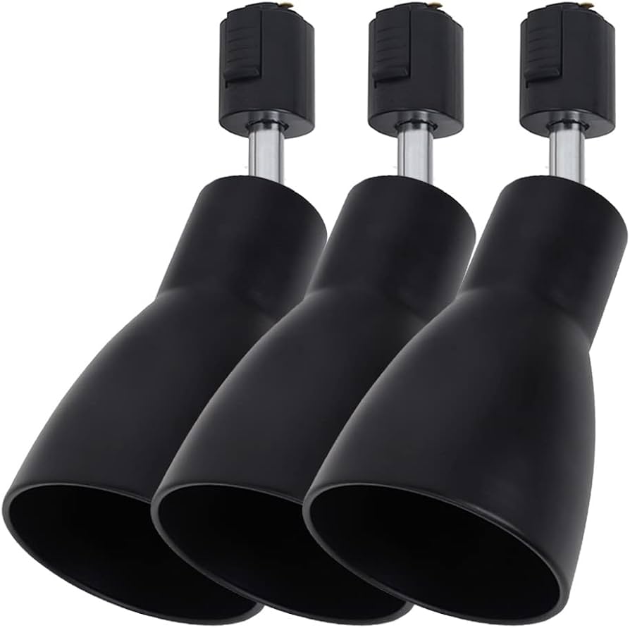 Amazon | 3個セット ダクトレール用 E26 照明器具 ブラック ダクト