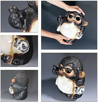 Amazon.co.jp: しがらき焼 ヤンキー狸【ヤンキー狸 ta-0385】 陶器 し