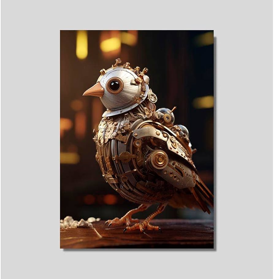 Amazon.co.jp: AVARDAN ART 鳥 スチームパンク 機械的装飾壁アート