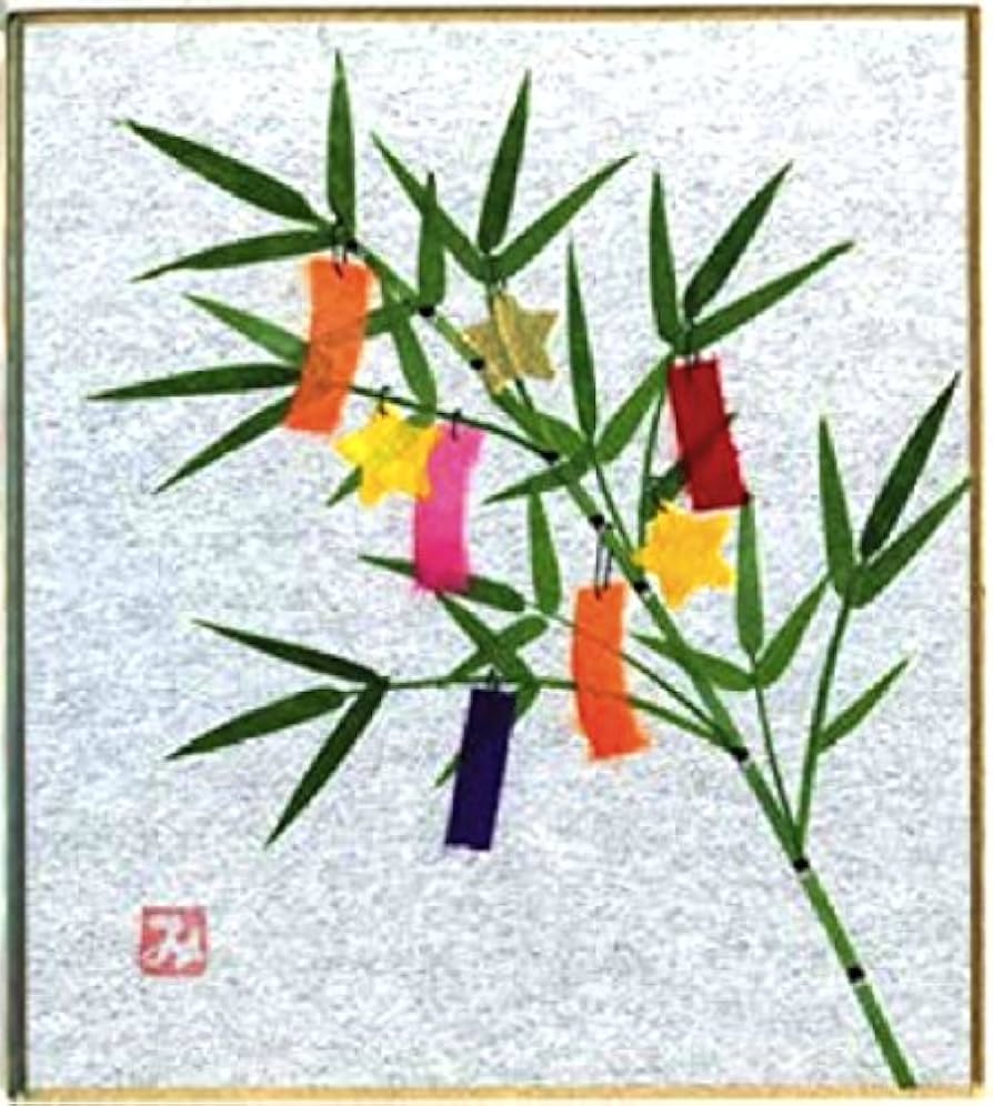 Amazon.co.jp: 石川紙業 ちぎり絵小色紙 七夕 5177 : 文房具・オフィス用品