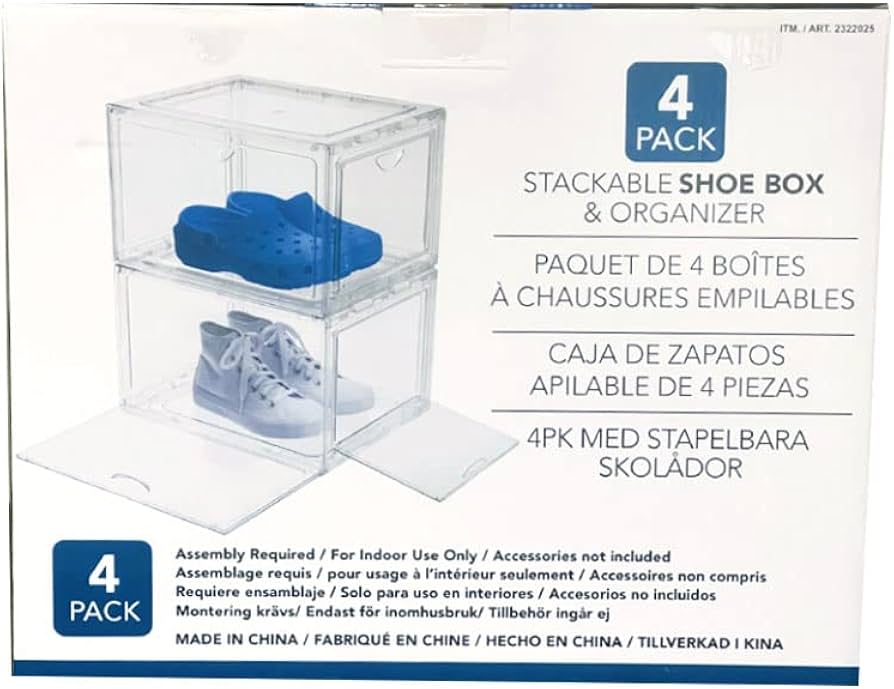 Amazon｜Stackable shoebox [コストコ] Stackable shoebox & organizer