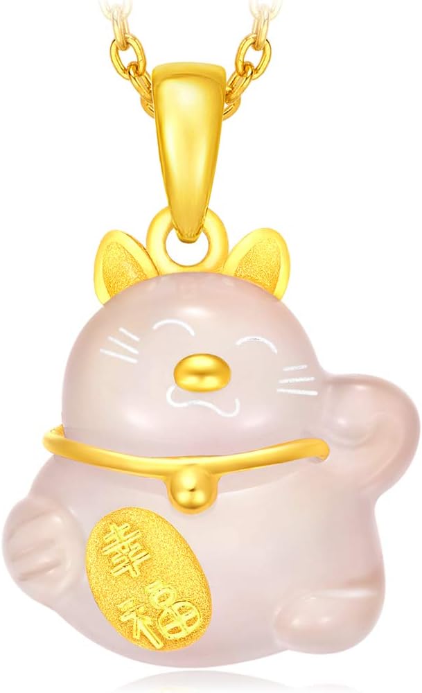 Amazon.com: CHOW TAI FOOK 999 Pure 24K Gold and Rose Quartz
