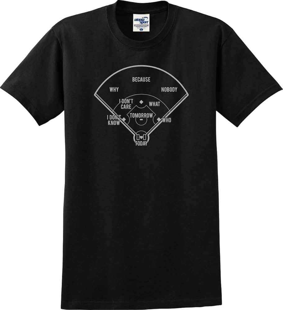Amazon.com: Who's On First Funny Baseball Diagram Unisex T-Shirt