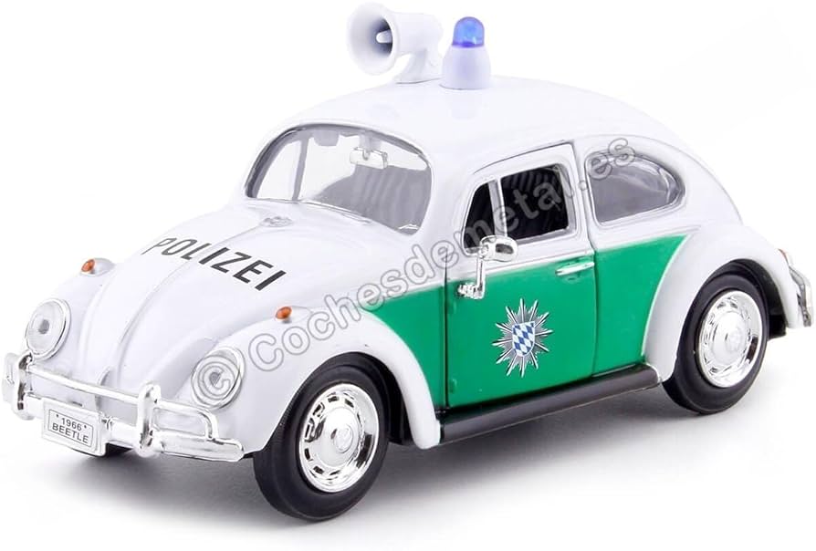 Amazon.com: Motormax 1966 Volkswagen Beetle German Police Car