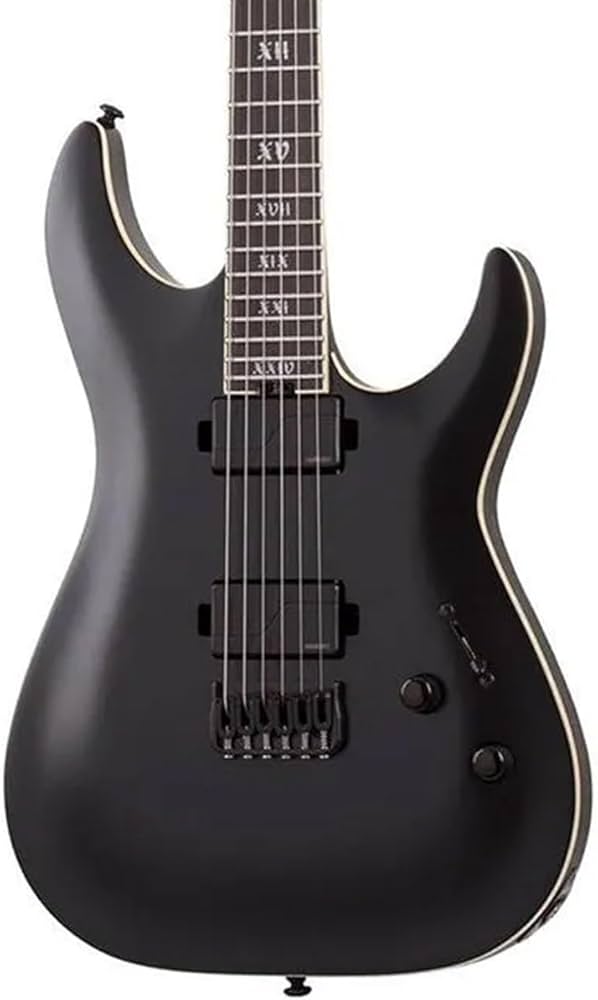 Amazon.com: Schecter C-1 SLS Evil Twin - Satin Black : Musical