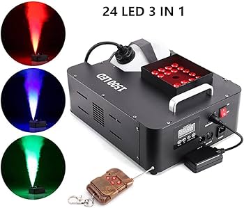 Amazon.co.jp: フォグマシン 1500W スモークマシン 24個のLEDライト