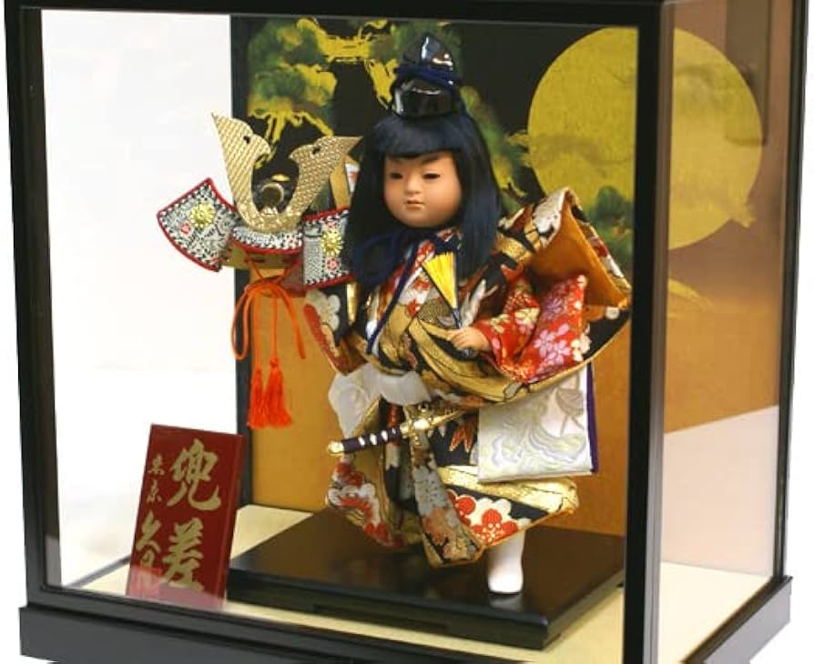 Amazon | 【五月人形】久月作 子供大将「宝城 兜差」武者人形ガラス