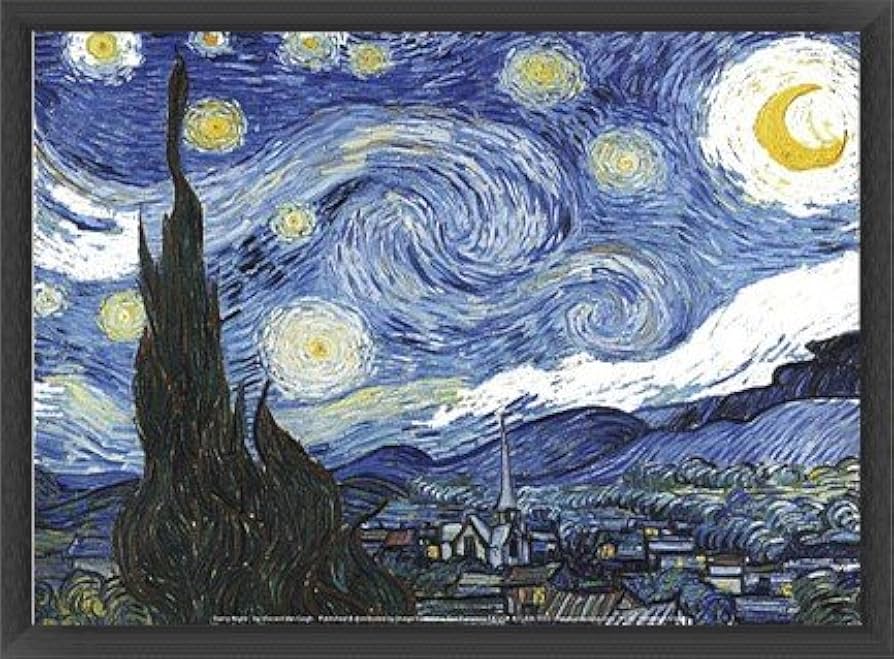 Amazon.co.jp: ポスター フィンセント ファン ゴッホ 星月夜 額装品