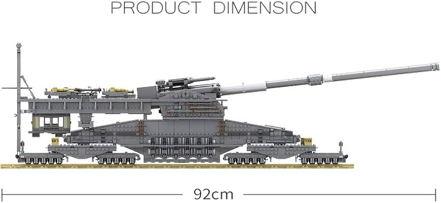 Amazon | AFM ドイツ軍 80cm 列車砲 Dora 3846Blocks | プラモデル 通販