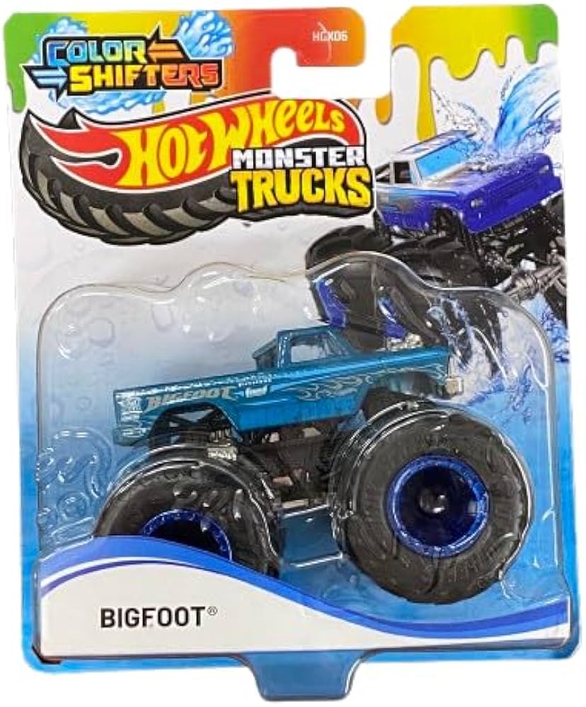 Amazon.com: Hot Wheels Monster Trucks Bigfoot Color Shifters
