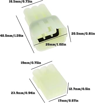 SING F LTD 2 Pairs 6Pin Motorcycles Sealed Electrical Connectors
