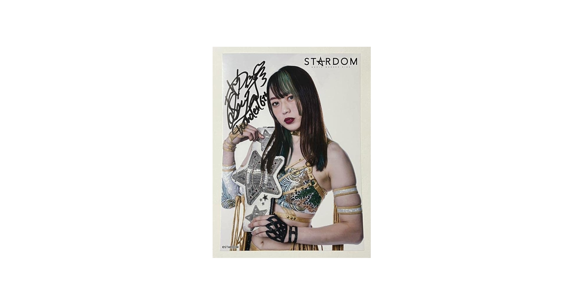 Amazon.co.jp: スターダム 直筆サイン入り ポートレート 上谷沙弥 会場