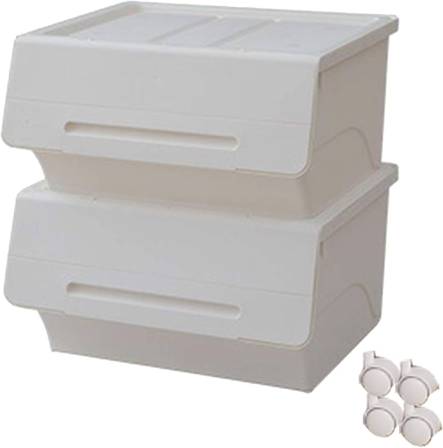 Amazon.com: 山善 (YAMAZEN) Open Box With Lid, Storage Box 2 Pcs
