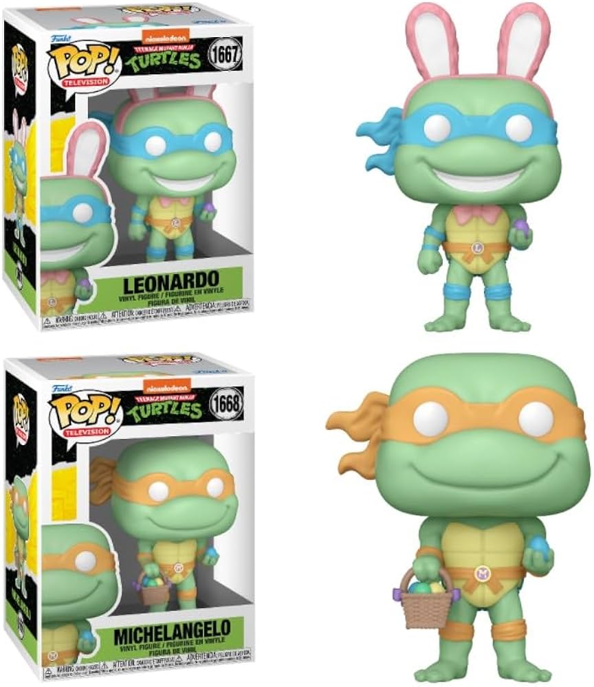 Amazon.com: Funko Teenage Mutant Ninja Turtles Pop! Easter Set (2