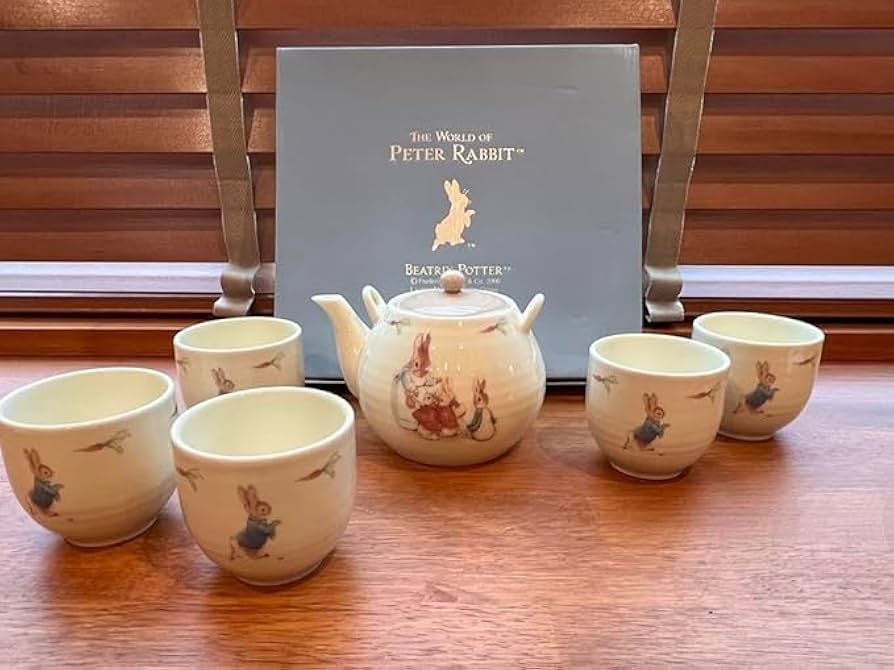 Amazon.co.jp: ピーターラビット ティーセット イエロー 急須 茶碗
