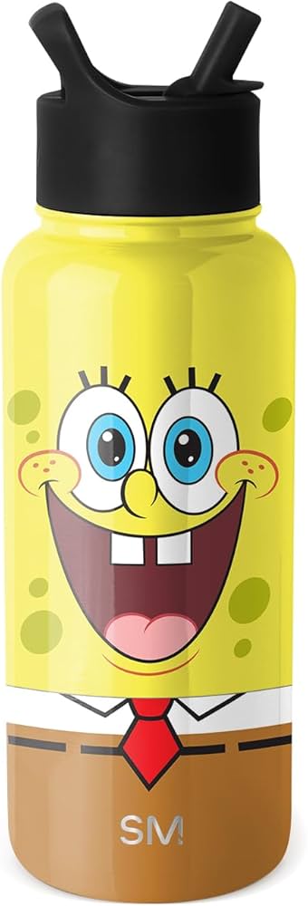 Amazon.com: Simple Modern SpongeBob Water Bottle with Straw Lid
