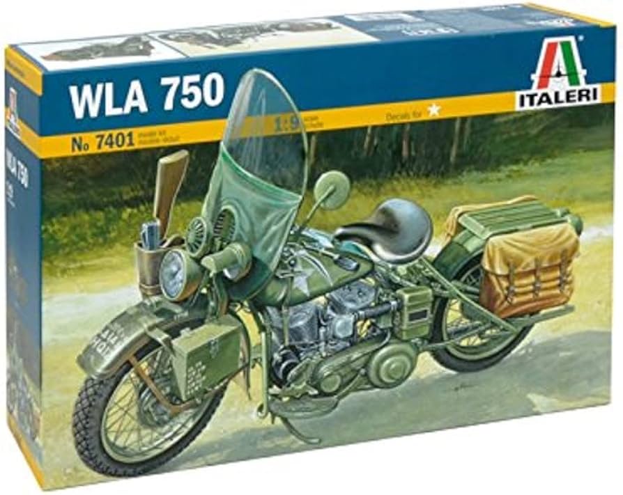 Amazon | イタレリ 7401 1/9 アメリカ軍オートバイWWII プラモデル