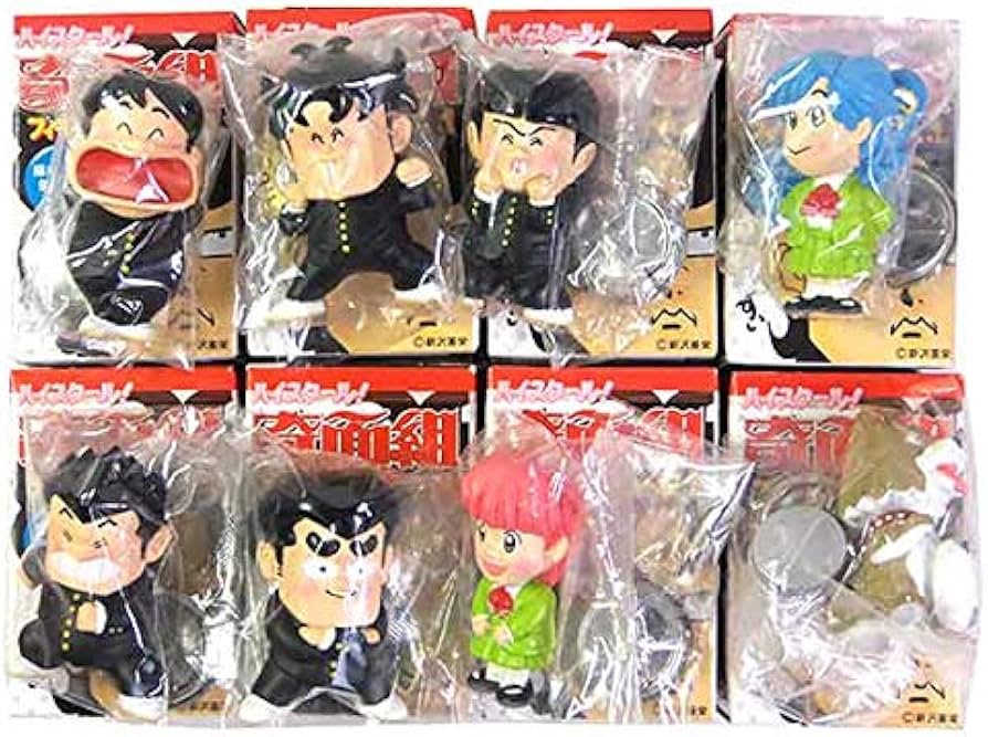 Amazon.co.jp: 【8SET】 キューブ ハイスクール 奇面組 フィギュア Vol