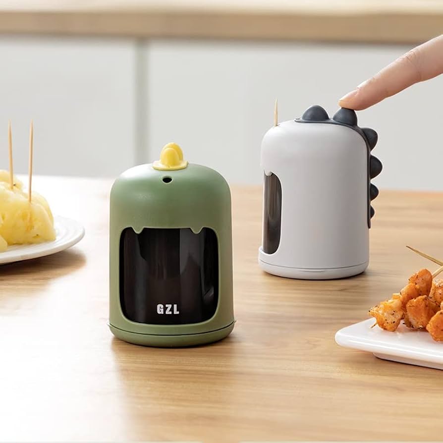 Amazon｜HEHW 恐竜形 爪楊枝入れ 爪楊枝ホルダー ワンプッシュ式 自動